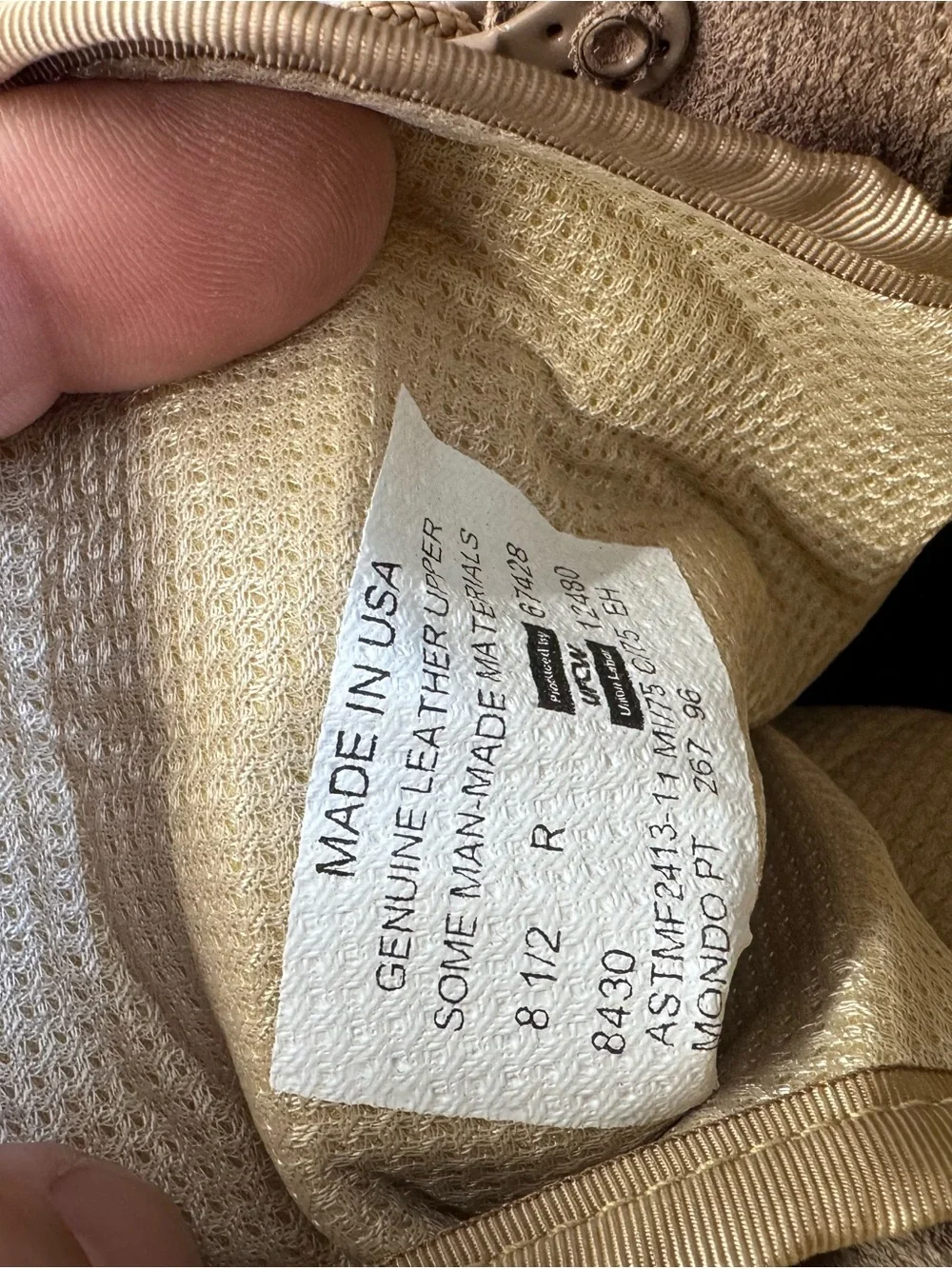 USGI Hot Weather Desert Tan Combat Boots